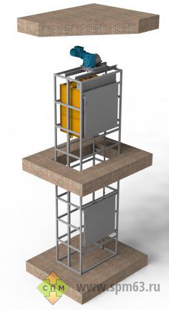 подъемник малогрузовой в готовую шахту пмг-мш